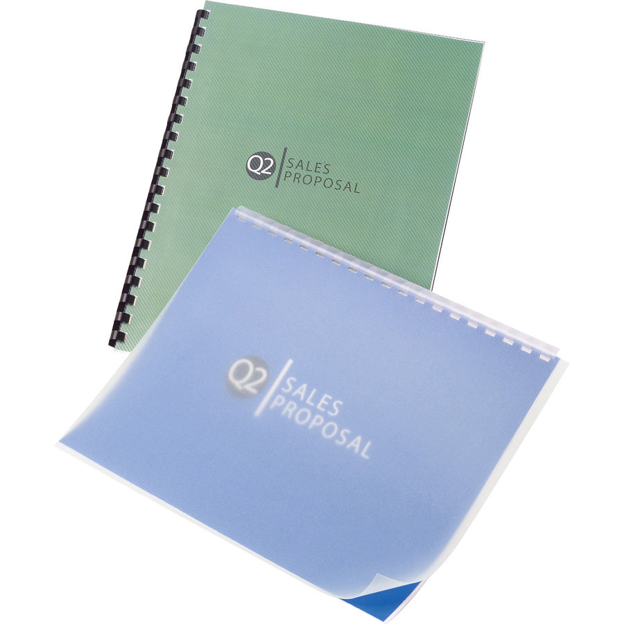 Design View Poly Presentation Covers for Binding Systems, Clear Lined, 11 x 8.5, Unpunched, 25/Pack