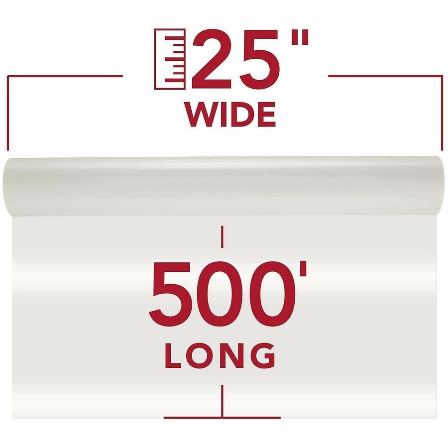 NAP-Lam I Roll Film, 1.5 mil, 25" x 500 ft, Gloss Clear, 2/Box