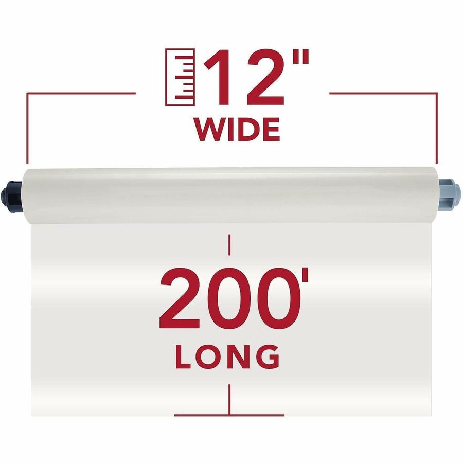Ultima 35 EZload Roll Film, 3 mil, 12" x 200 ft, Gloss Clear, 2/Box