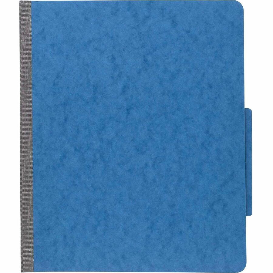 Pressboard Classification Folders, 3" Expansion, 2 Dividers, 6 Fasteners, Letter Size, Sky Blue Exterior, 10/Box