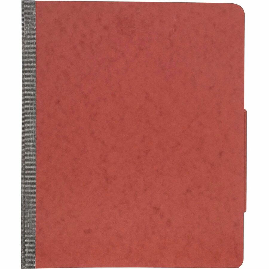 Pressboard Classification Folders, 3" Expansion, 2 Dividers, 6 Fasteners, Letter Size, Earth Red Exterior, 10/Box
