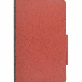Pressboard Classification Folders, 2" Expansion, 1 Divider, 4 Fasteners, Legal Size, Earth Red Exterior, 10/Box