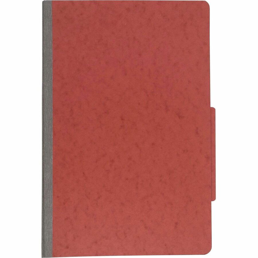 Pressboard Classification Folders, 3" Expansion, 2 Dividers, 6 Fasteners, Legal Size, Earth Red Exterior, 10/Box