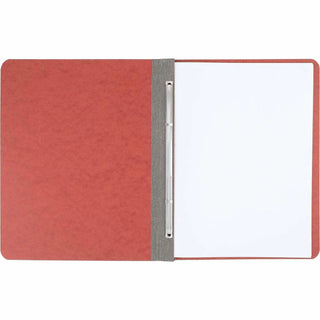 Presstex Report Cover with Tyvek Reinforced Hinge, Two-Piece Prong Fastener, 3" Capacity, 8.5 x 11, Red/Red