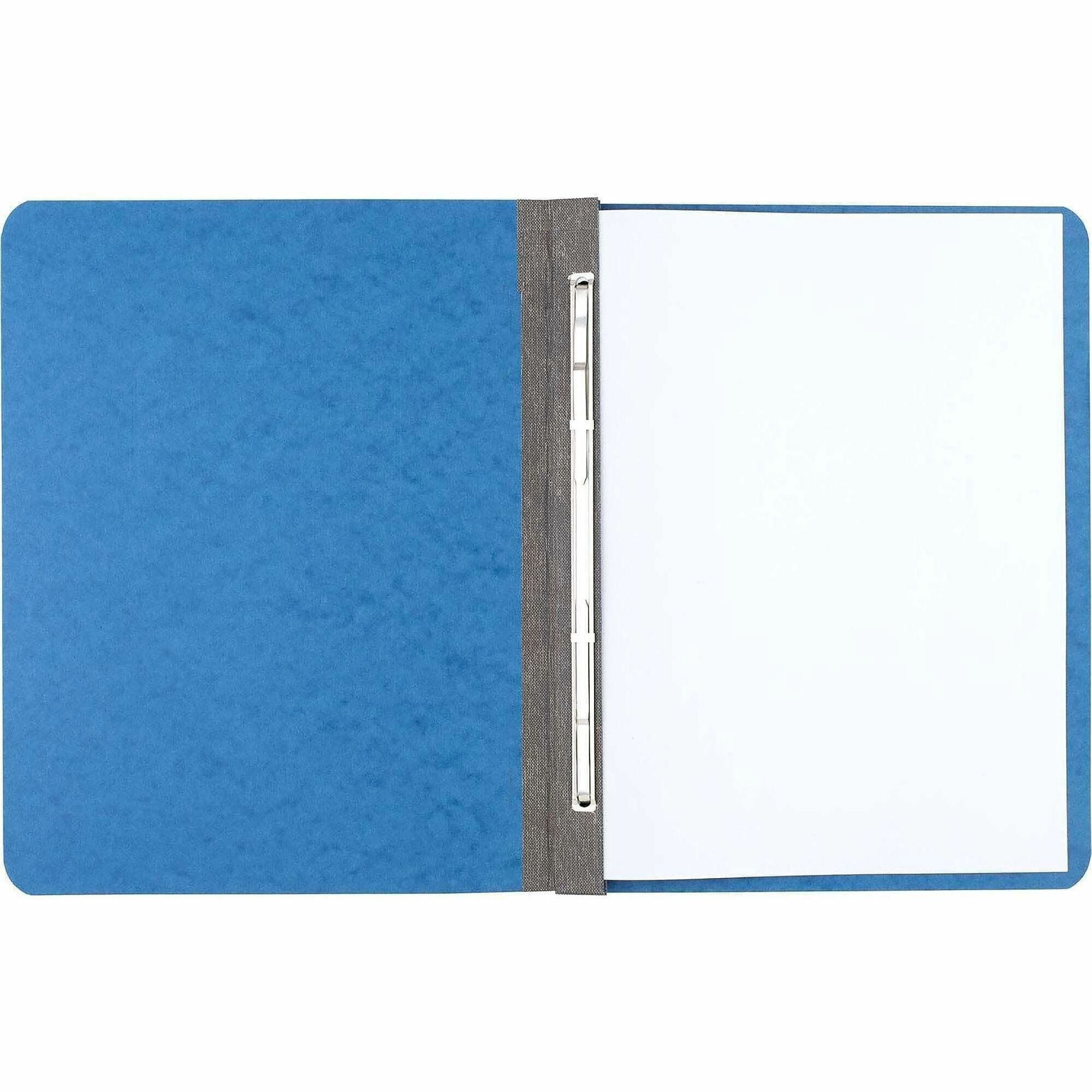 Pressboard Report Cover with Tyvek Reinforced Hinge, 2-Hole Prong Fastener, 3" Capacity, 8.5 x 11, Randomly Assorted Colors