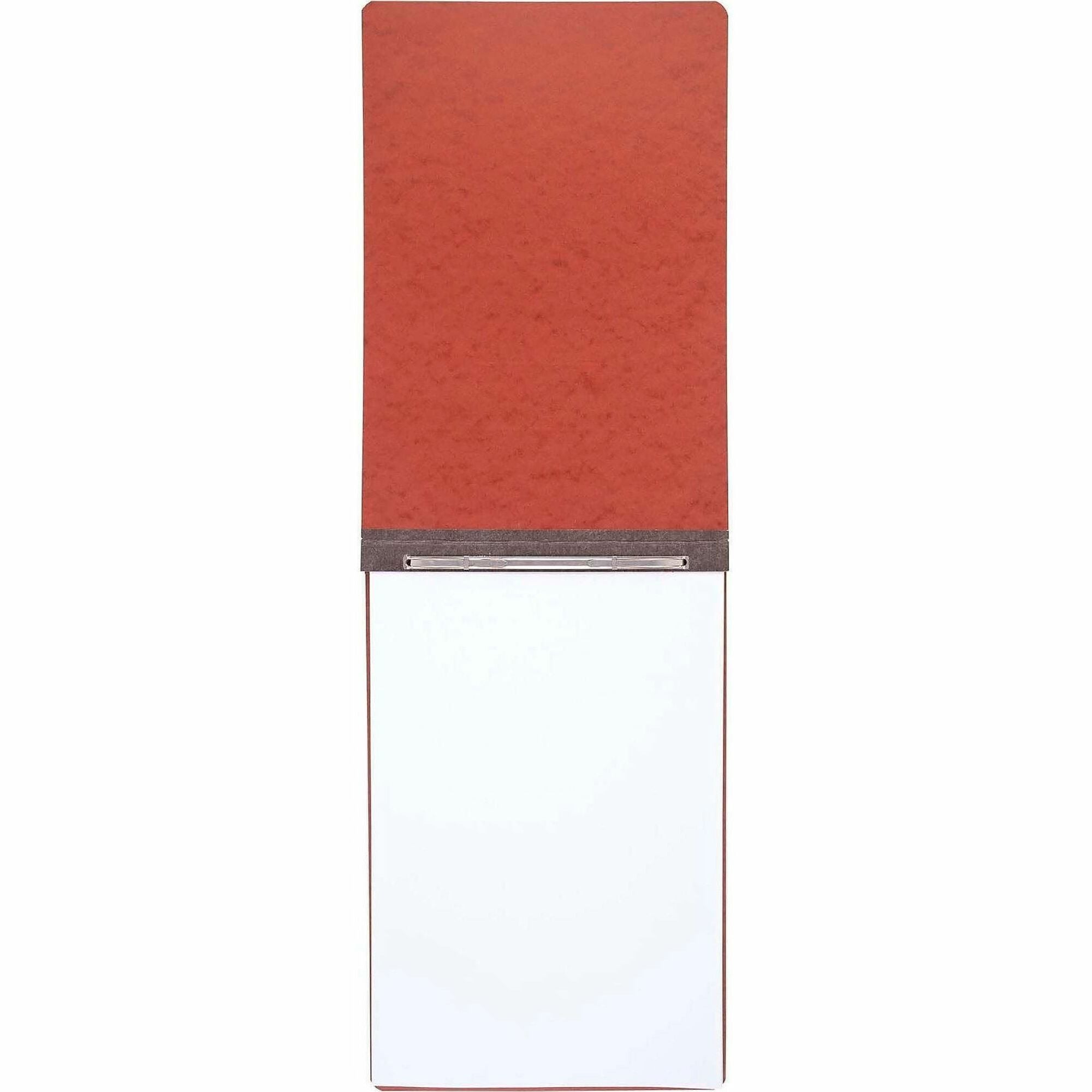 Pressboard Report Cover with Tyvek Reinforced Hinge, Two-Piece Prong Fastener, 3" Capacity, 11 x 17, Red/Red