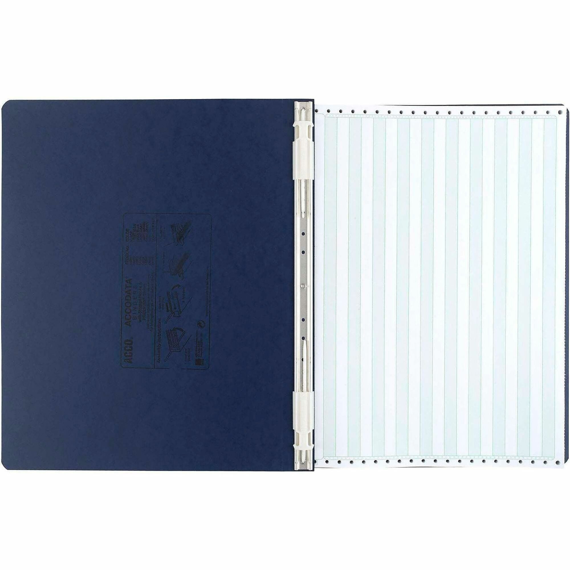 PRESSTEX Covers with Storage Hooks, 2 Posts, 6" Capacity, 14.88 x 11, Dark Blue