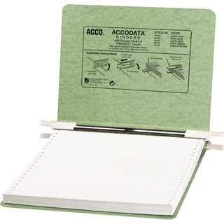 PRESSTEX Covers with Storage Hooks, 2 Posts, 6" Capacity, 9.5 x 11, Light Green