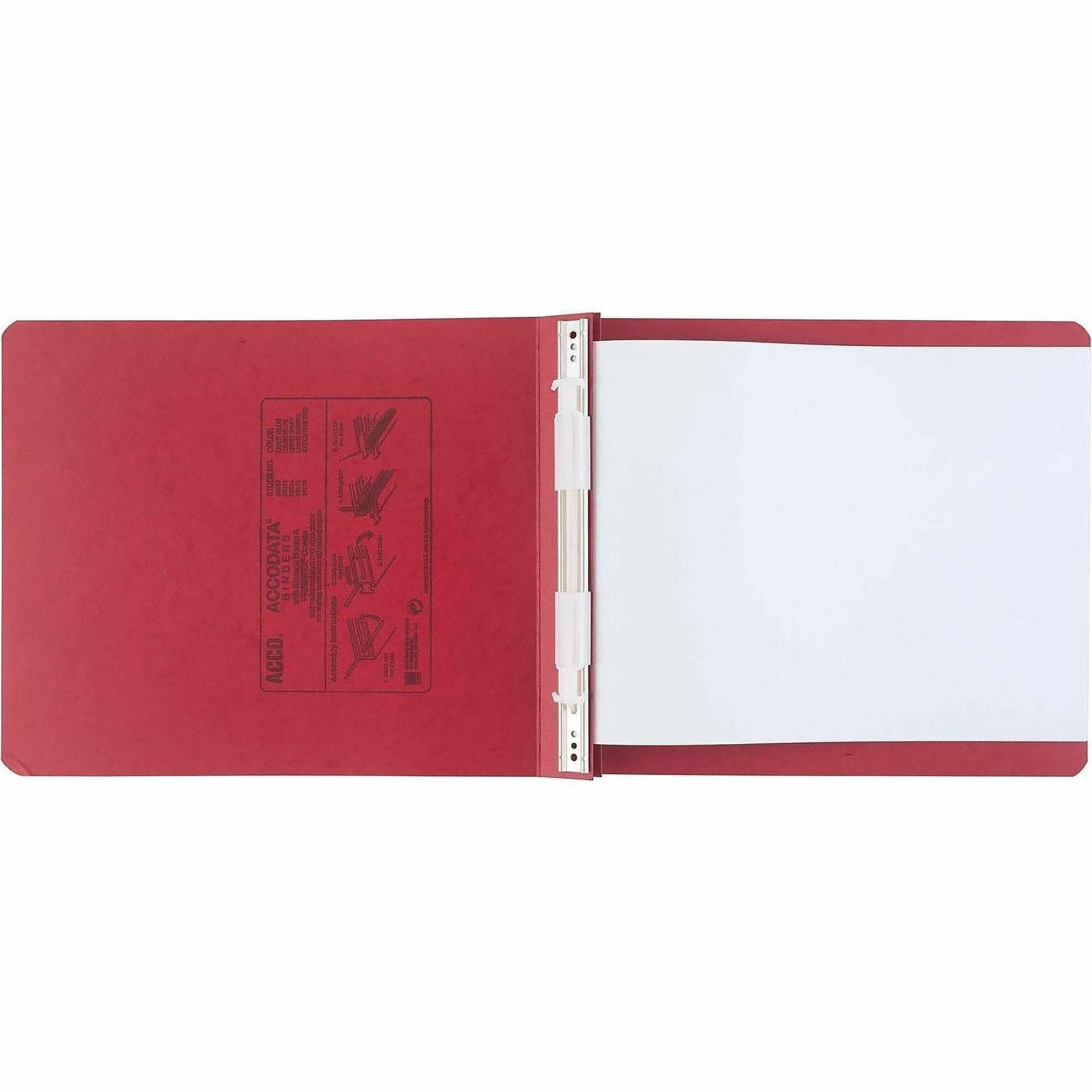 PRESSTEX Covers with Storage Hooks, 2 Posts, 6" Capacity, 9.5 x 11, Executive Red