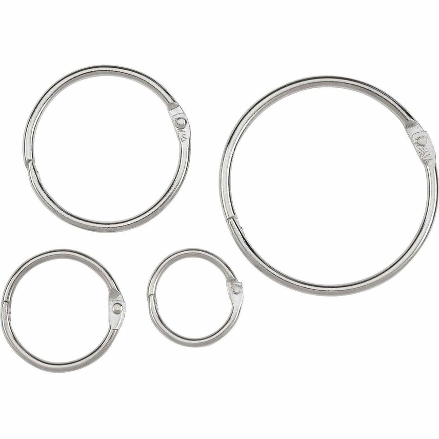 Metal Book Rings, 1.5" Diameter, 100/Box