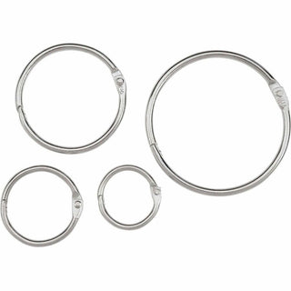 Metal Book Rings, 1.5" Diameter, 100/Box