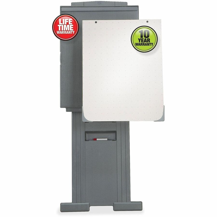 Futura Dry Erase Presentation Easel, 26 x 35, White Surface, Black Steel Frame