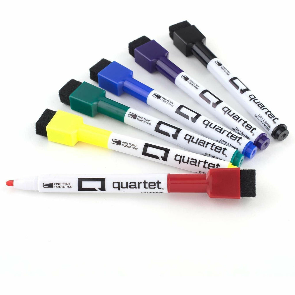 Low-Odor ReWritables Dry Erase Mini-Marker Set, Fine Bullet Tip, Assorted Classic Colors, 6/Set