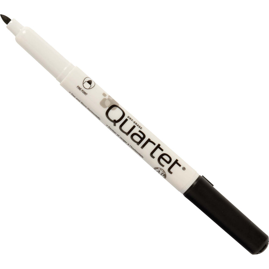 Quartet Classic Dry-Erase Markers with Eraser Cap - Fine Marker Point - Bullet Marker Point Style - Black - 1 Dozen