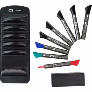 Marker Caddy Kit, Broad Chisel Tip, Assorted Colors, 8/Set