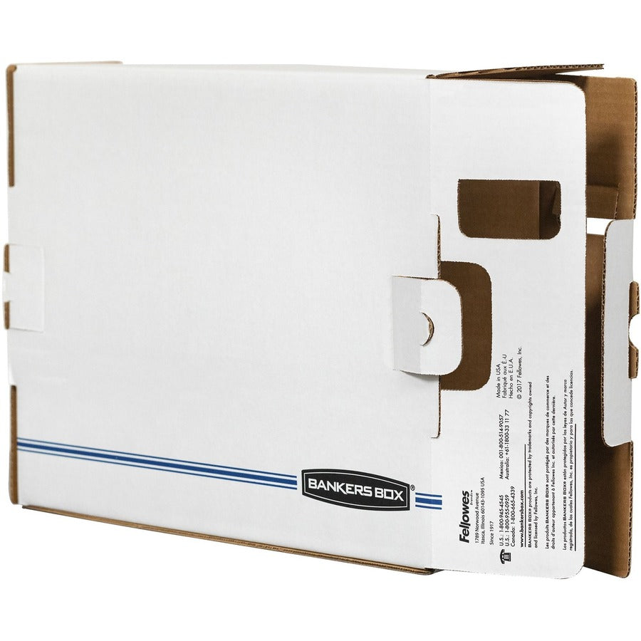 X-Ray Storage Boxes, 5" x 18.75" x 14.88", White/Blue, 6/Carton
