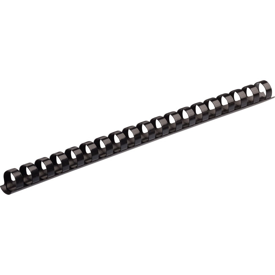 Plastic Comb Bindings, 3/8" Diameter, 55 Sheet Capacity, Black, 100/Pack