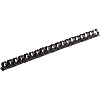 Plastic Comb Bindings, 3/8" Diameter, 55 Sheet Capacity, Black, 100/Pack