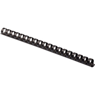 Plastic Comb Bindings, 3/8" Diameter, 55 Sheet Capacity, Black, 100/Pack