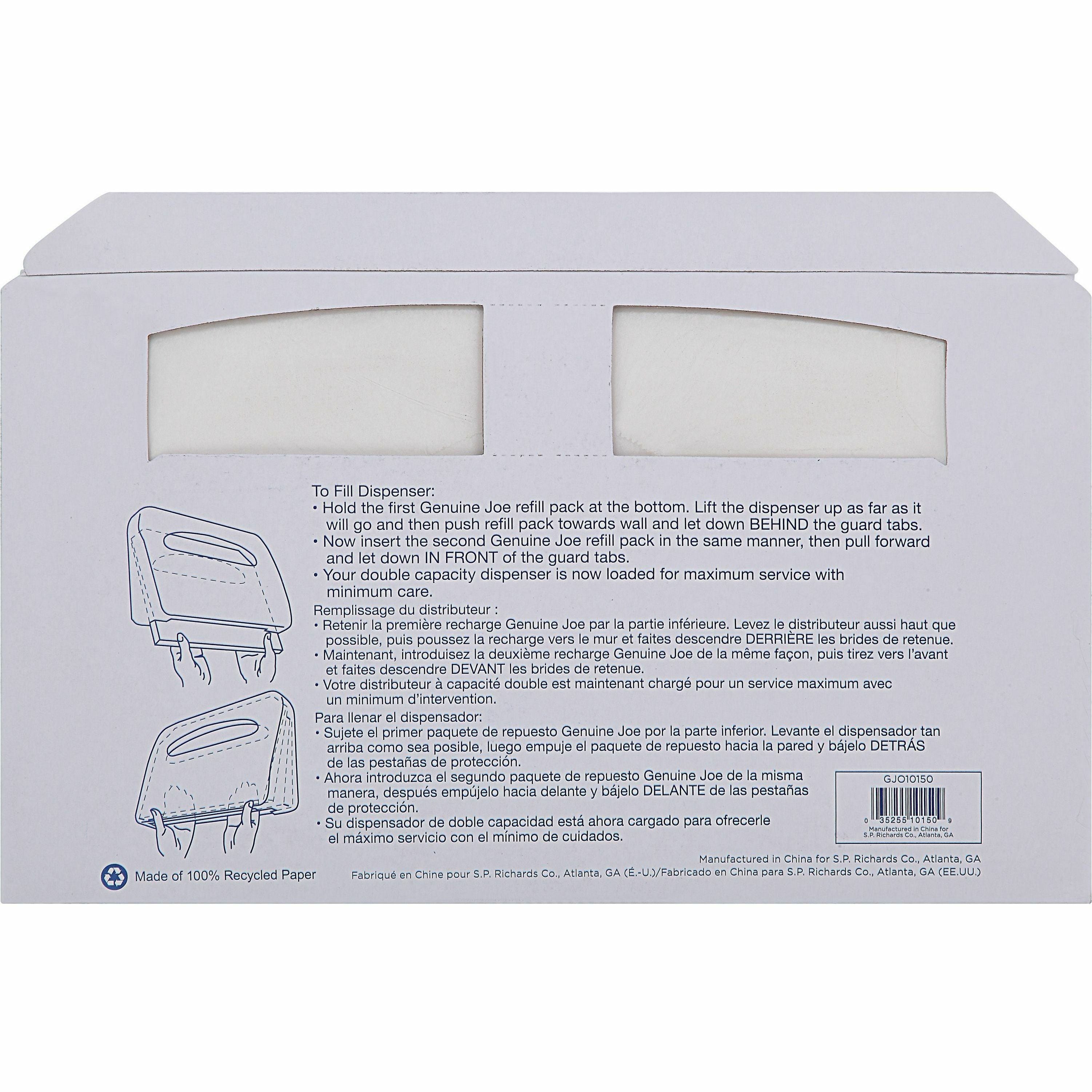 genuine-joe-half-fold-toilet-seat-covers-half-fold-for-public-toilet-2500-carton-white_gjo10150 - 3