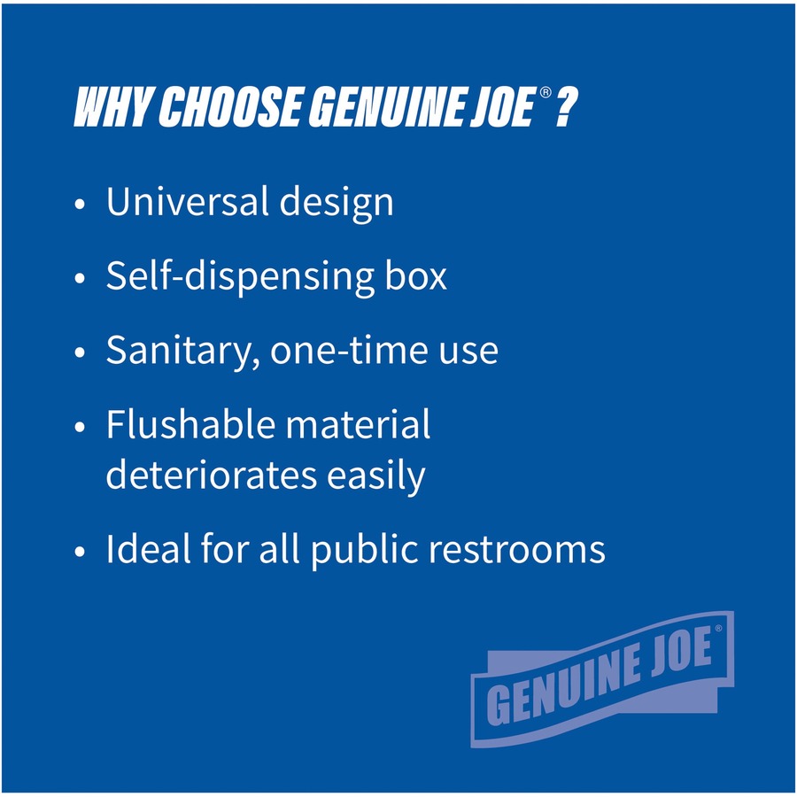 Genuine Joe Half-fold Toilet Seat Covers - Half-fold - For Public Toilet - 2500 / Carton - White