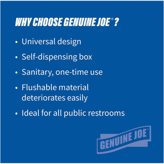 Genuine Joe Half-fold Toilet Seat Covers - Half-fold - For Public Toilet - 2500 / Carton - White