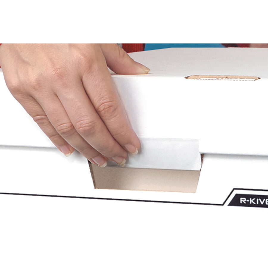 BINDERBOX Storage Boxes, Letter Files, 13.13" x 20.13" x 12.38", White/Blue, 12/Carton