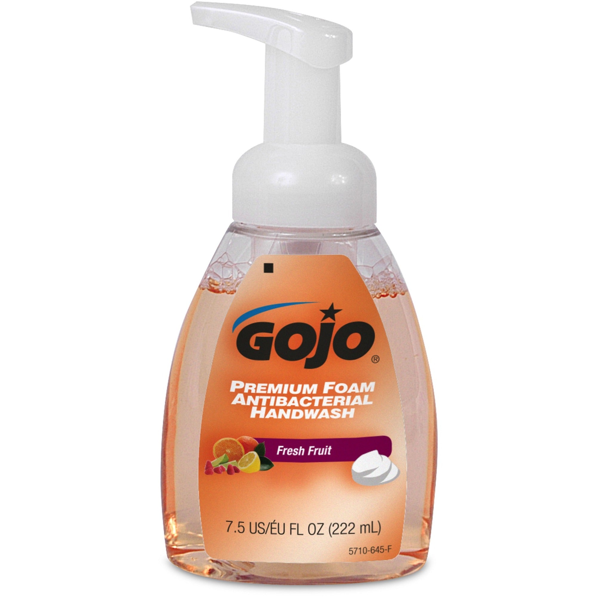 gojo-premium-foam-antibacterial-handwash-fresh-fruit-scentfor-75-fl-oz-2218-ml-pump-bottle-dispenser-kill-germs-hand-orange-rich-lather-1-each_goj571006 - 1