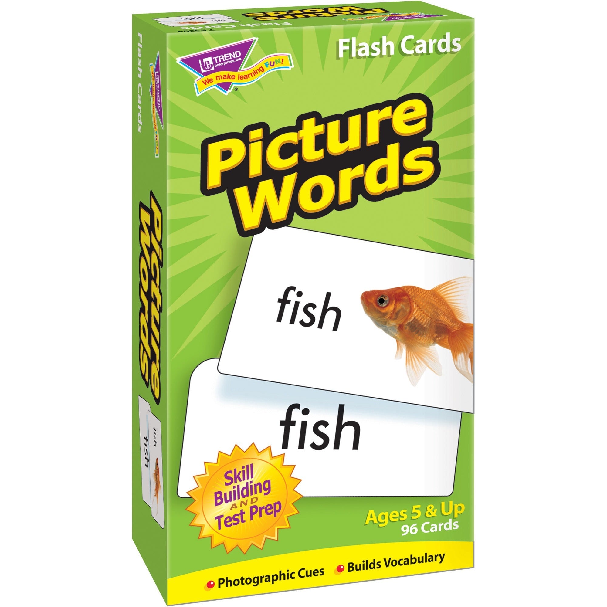 Trend Picture Words Flash Cards - Educational - 1 Each - 