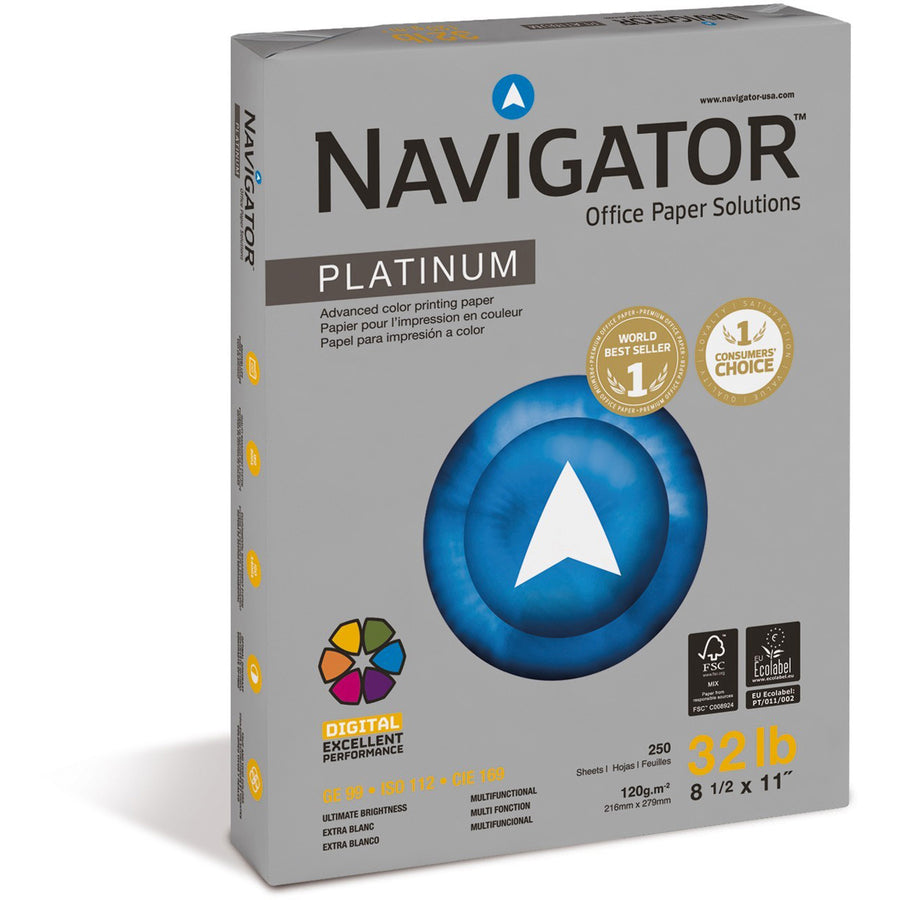 Navigator Platnium Office Multipurpose Paper, Sold as 1 Carton, 8 Package per Carton - 3