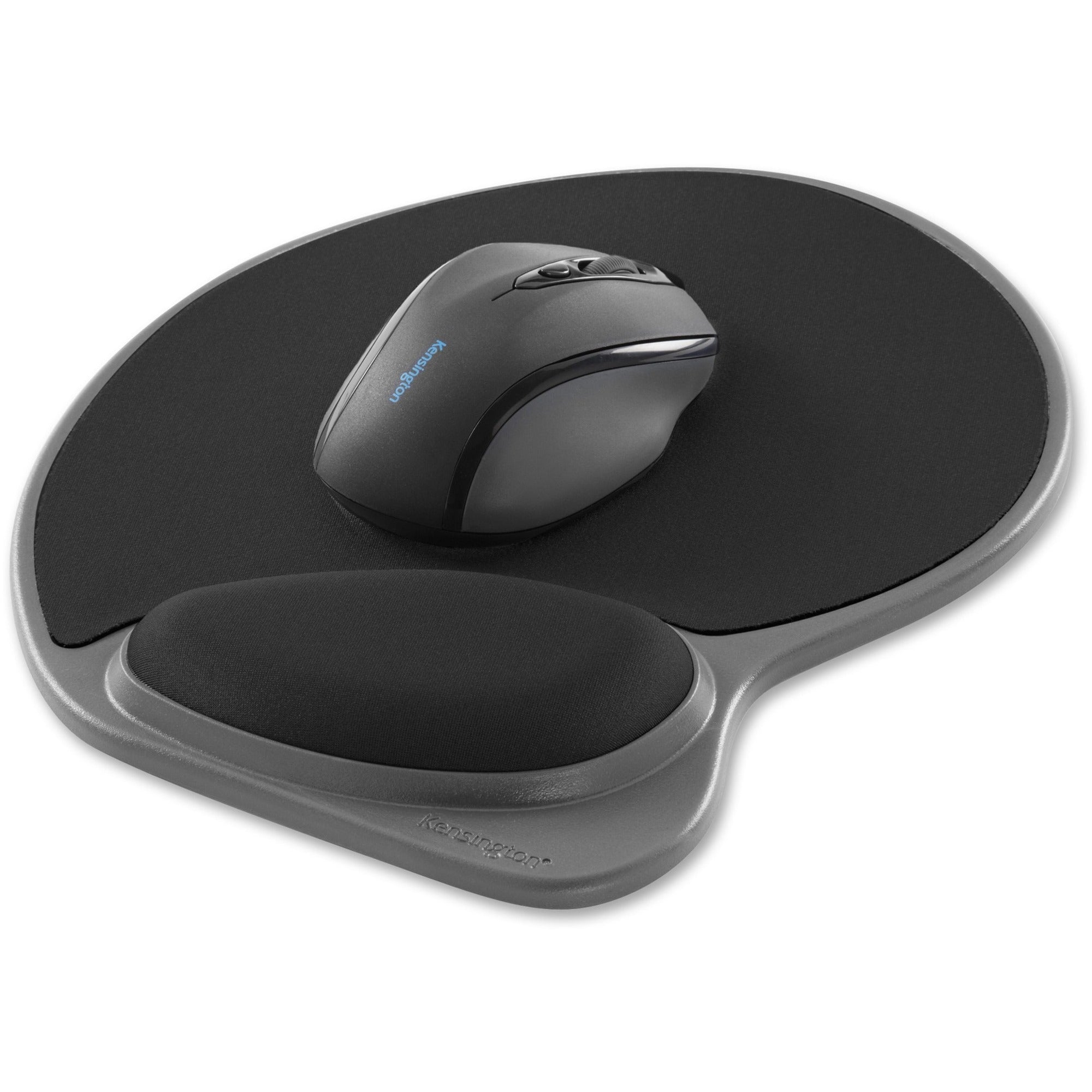 Memory Foam Mouse Pad Wrist Pillow, 10 x 9.87, Black