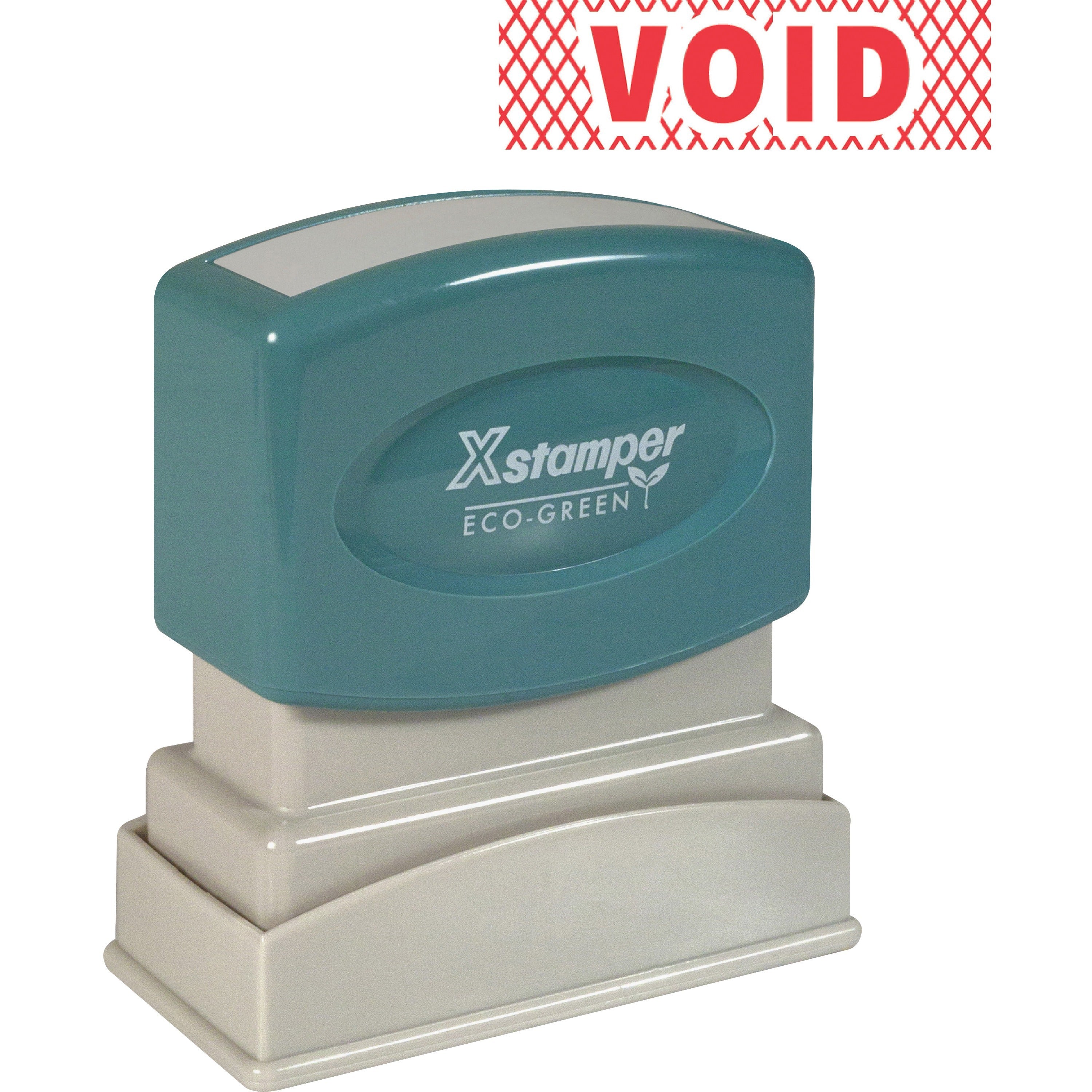 Xstamper Pre-Inked VOID One Color Title Stamp - Message Stamp - "VOID" - 0.50" Impression Width x 1.63" Impression Length - 100000 Impression(s) - Red - Recycled - 1 Each