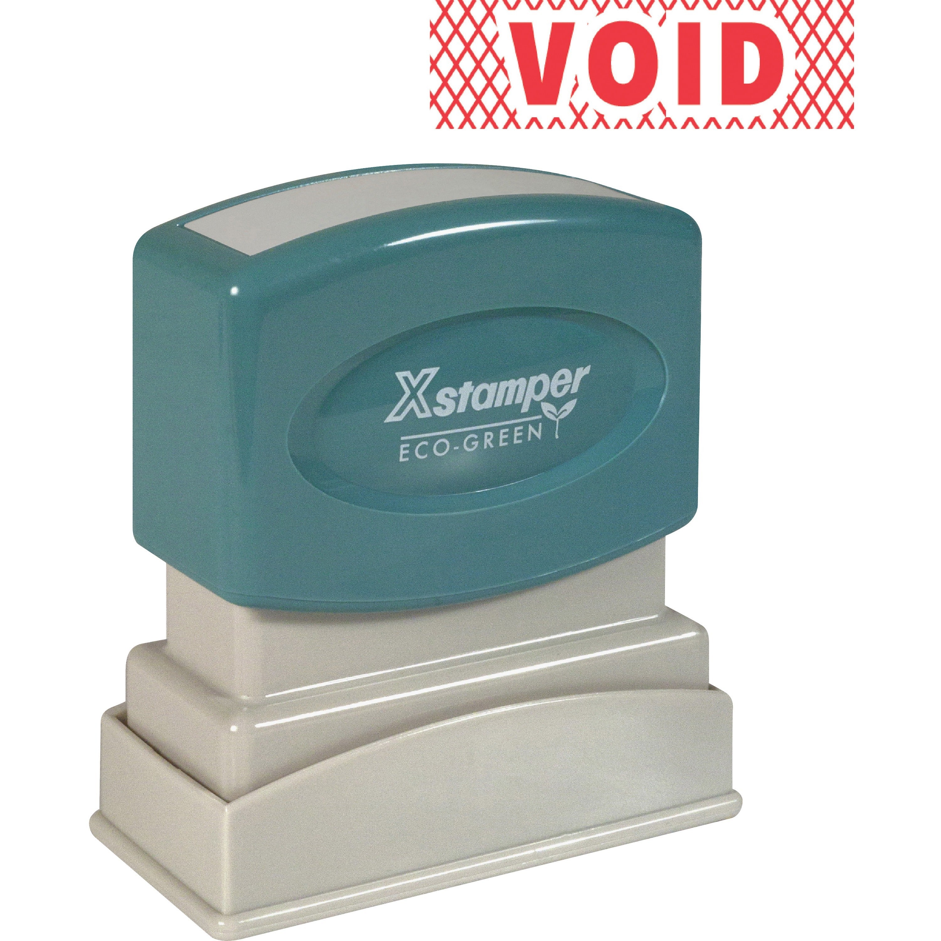 Xstamper Pre-Inked VOID One Color Title Stamp - Message Stamp - "VOID" - 0.50" Impression Width x 1.63" Impression Length - 100000 Impression(s) - Red - Recycled - 1 Each - 