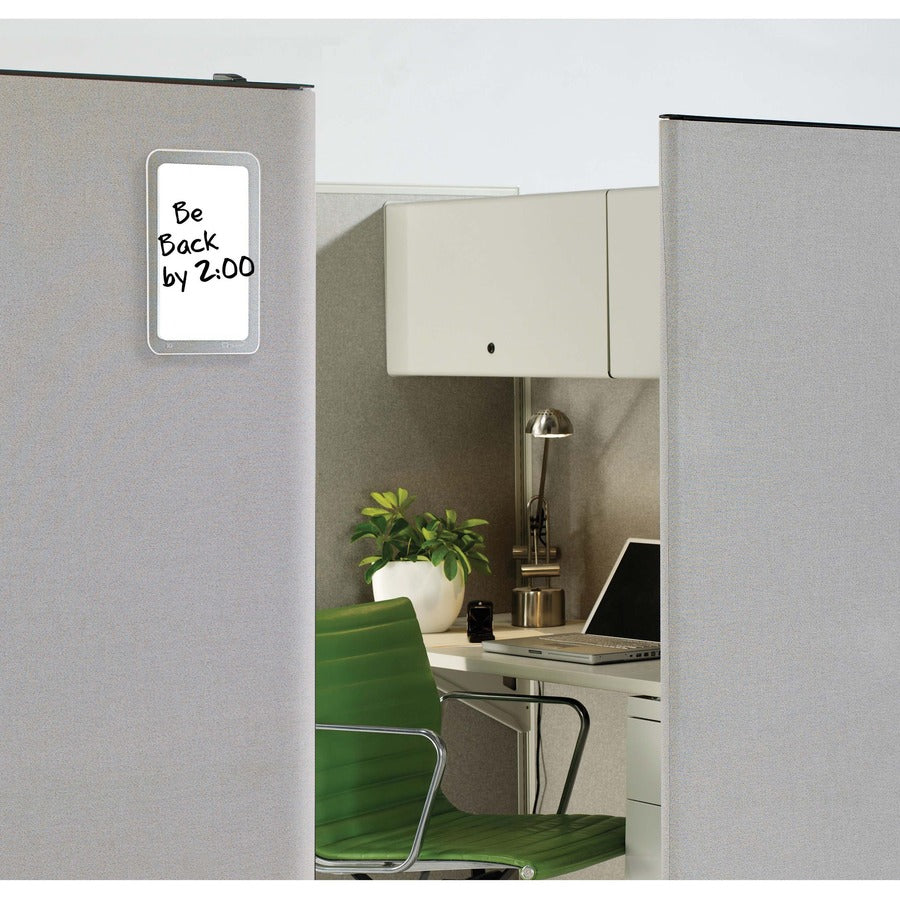 iQ Total Erase Translucent-Edge Board, 11 x 7, White Surface, Clear Plastic Frame