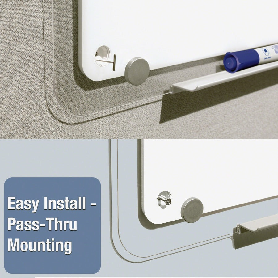 iQ Total Erase Translucent-Edge Board, 11 x 7, White Surface, Clear Plastic Frame