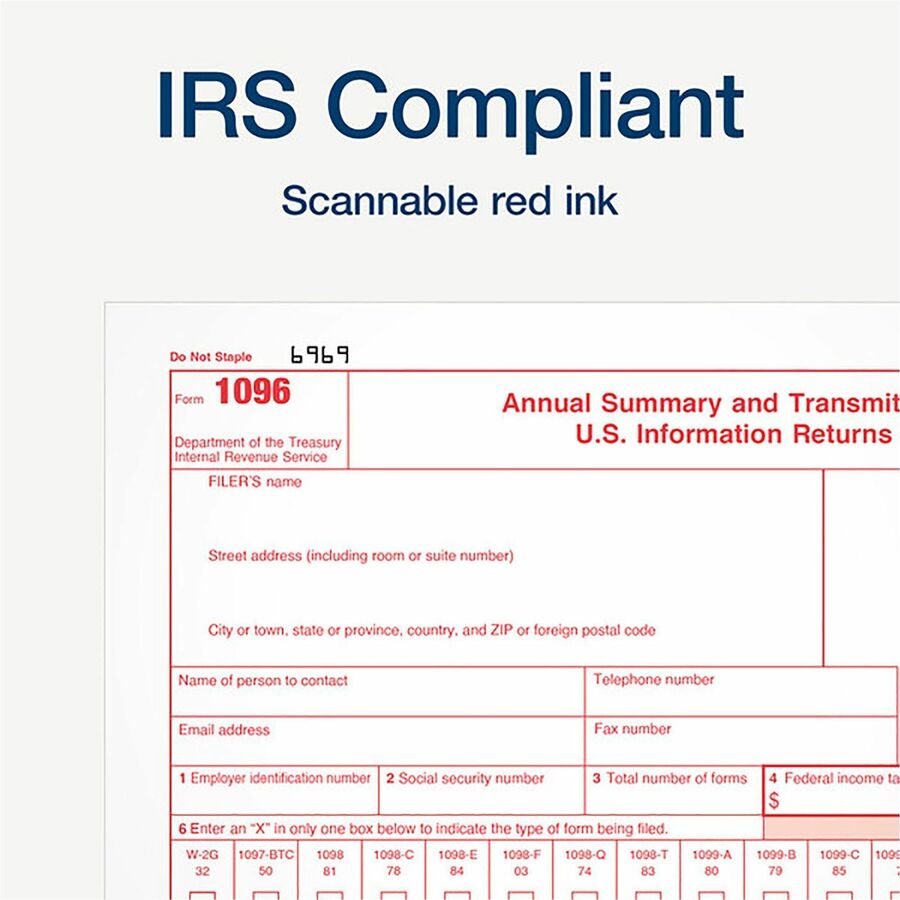 TOPS Carbonless Standard W-2 Tax Forms - 4 Part - 5.50" x 8.50" Sheet Size - White Sheet(s) - 24 / Pack
