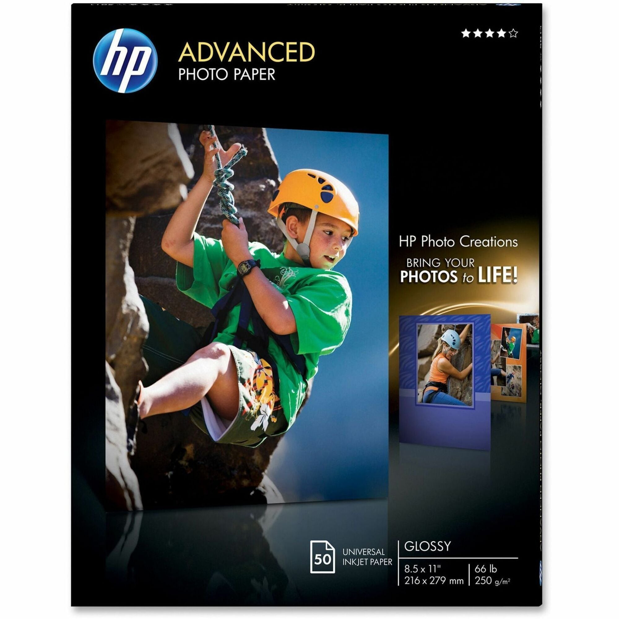 Advanced Photo Paper, 10.5 mil, 8.5 x 11, Glossy White, 50/Pack