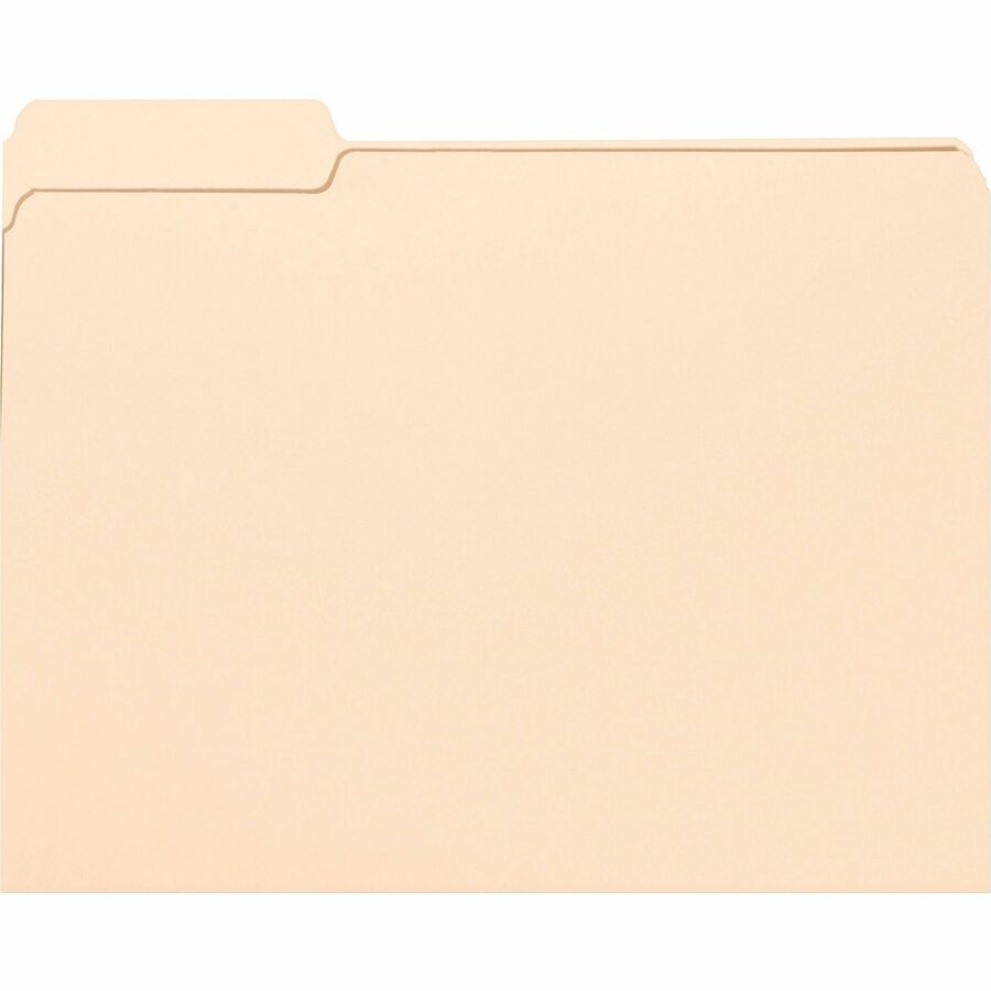 Nature Saver 1/3 Tab Cut Letter Recycled Top Tab File Folder - 8 1/2" x 11" - 3/4" Expansion - Top Tab Location - Assorted Position Tab Position - Manila - Manila - 100% Recycled - 100 / Box - 