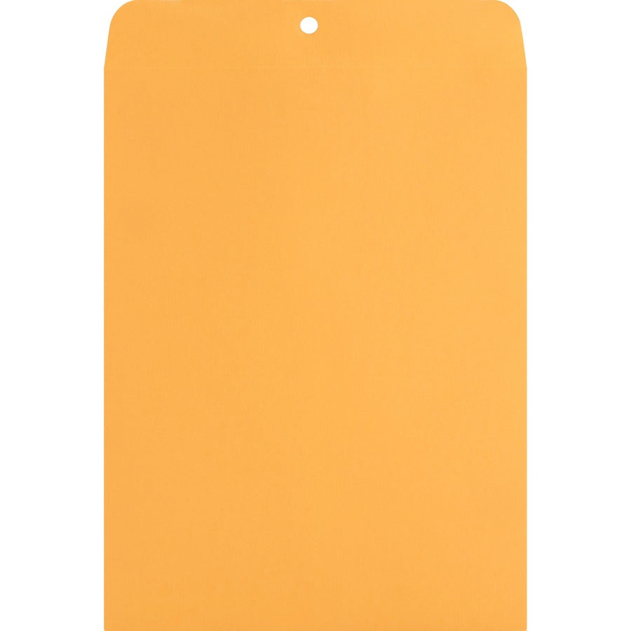 Nature Saver Recycled Clasp Envelopes - Clasp - #90 - 9" Width x 12" Length - 28 lb - Clasp - Kraft - 100 / Box - Yellow
