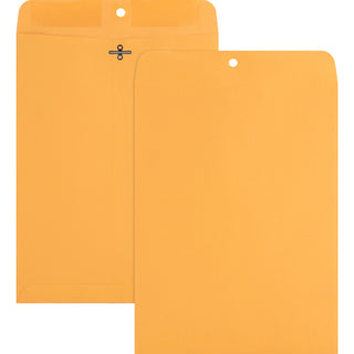 Nature Saver Recycled Clasp Envelopes - Clasp - #90 - 9" Width x 12" Length - 28 lb - Clasp - Kraft - 100 / Box - Yellow