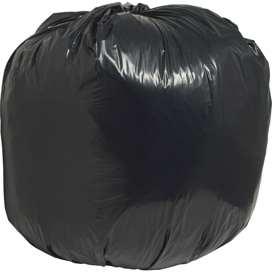 Nature Saver Black Low-density Recycled Can Liners - Large Size - 45 gal Capacity - 40" Width x 46" Length - 1.65 mil (42 Micron) Thickness - Low Density - Black - Plastic - 100/Carton - Cleaning Supplies - Recycled - 3