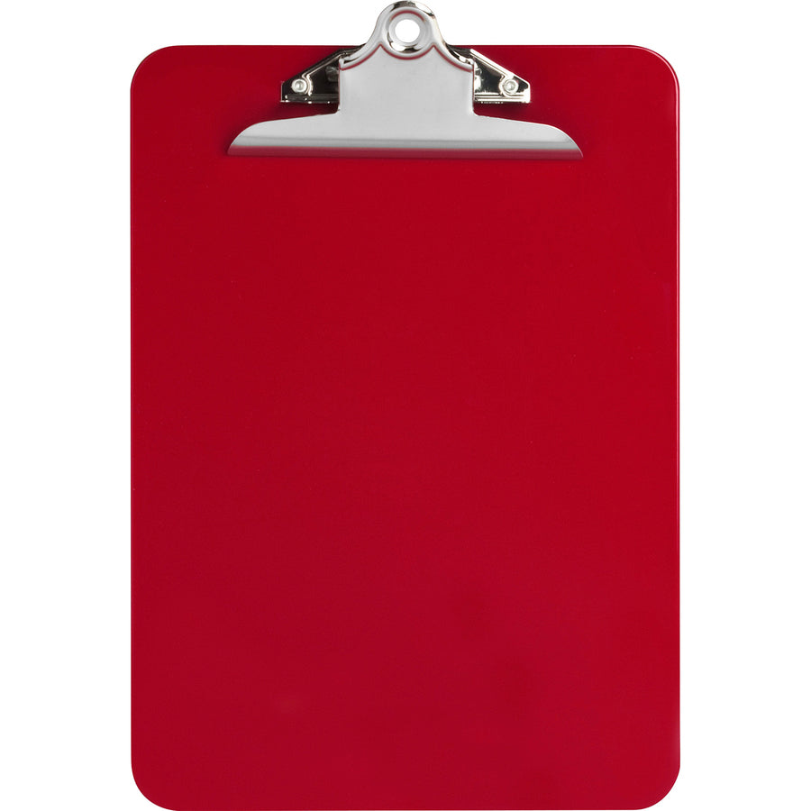 Nature Saver Recycled Plastic Clipboards - 1" Clip Capacity - 8 1/2" x 12" - Heavy Duty - Plastic - Red - 1 Each - 