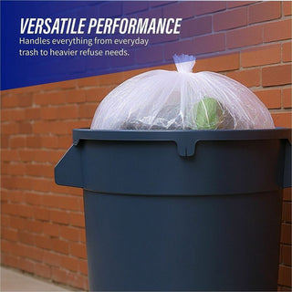 Genuine Joe High-Density Can Liners - Extra Large Size - 60 gal Capacity - 38" Width x 60" Length - 0.67 mil (17 Micron) Thickness - High Density - Clear - Resin - 10/Carton - 20 Per Roll - Office Waste, Industrial Trash