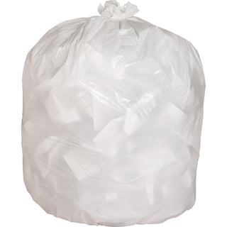 Genuine Joe Heavy-Duty Tall Kitchen Trash Bags - Small Size - 13 gal Capacity - 24" Width x 31" Length - 0.85 mil (22 Micron) Thickness - Low Density - White - 150/Carton - Kitchen - Recycled