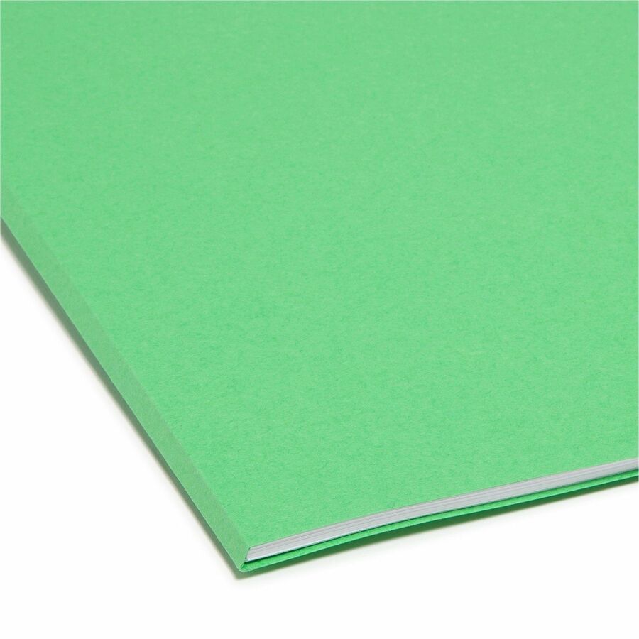 Reinforced Top Tab Colored File Folders, 1/3-Cut Tabs: Assorted, Legal Size, 0.75" Expansion, Green, 100/Box
