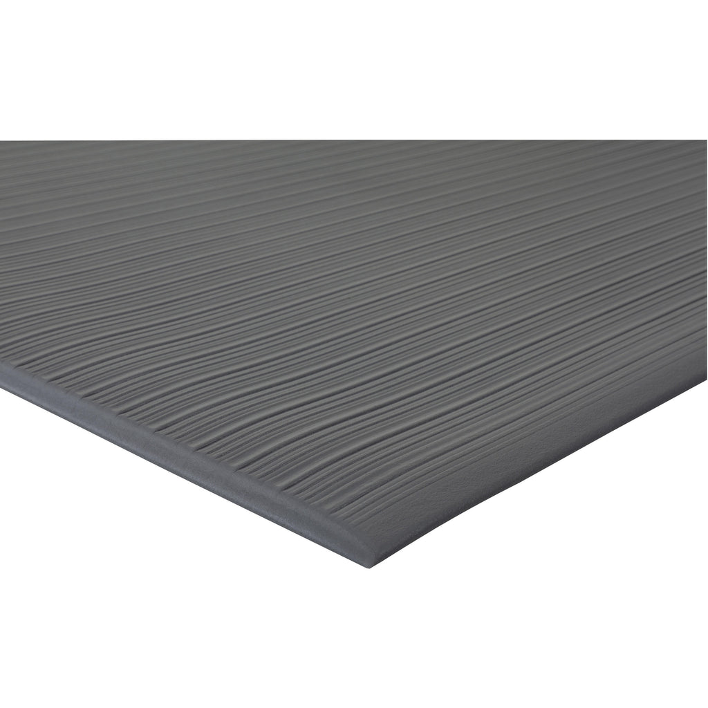 Genuine Joe Air Step Anti-Fatigue Mat - Warehouse - 36" Length x 24" Width x 0.375" Thickness - Vinyl, Vinyl Foam - Black - 1Each - 
