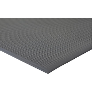 Genuine Joe Air Step Anti-Fatigue Mat - Warehouse - 36" Length x 24" Width x 0.375" Thickness - Vinyl, Vinyl Foam - Black - 1Each - 
