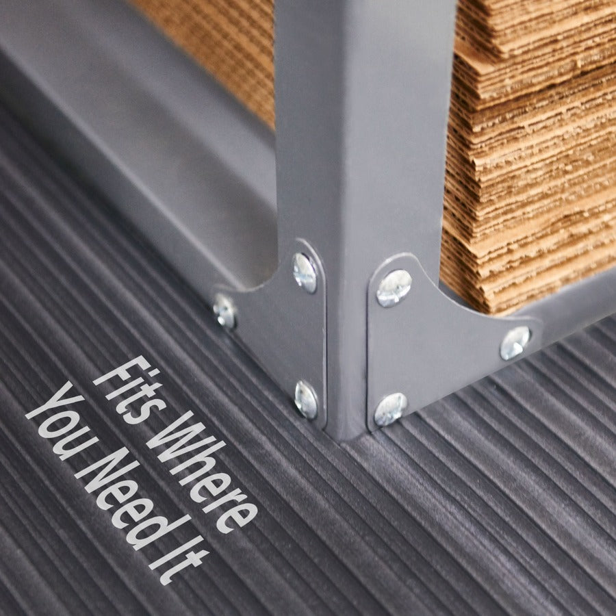 Genuine Joe Air Step Anti-Fatigue Mat - Warehouse - 60" Length x 36" Width x 0.375" Thickness - Vinyl, Vinyl Foam - Black - 1Each