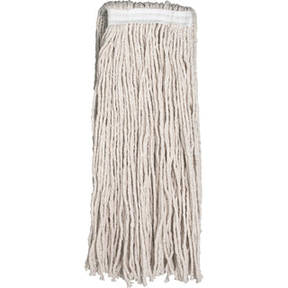 Genuine Joe Wood Handle Complete Wet Mop - 60" x 0.94" Cotton Head Wood Handle - Lightweight, Rust Resistant, Absorbent, 4-ply, Refillable - 1 Each