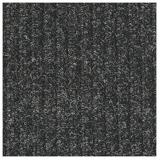 Genuine Joe Ribbed Indoor Wiper Mat - Warehouse, Indoor - 72" Length x 48" Width - Vinyl, Polypropylene - Charcoal - 1Each - 